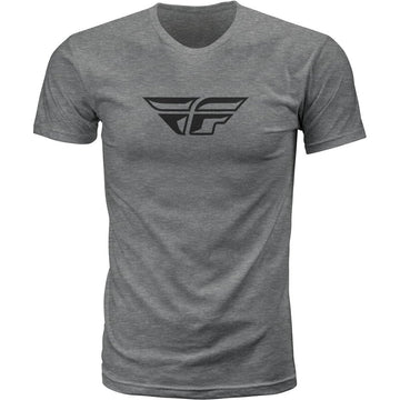 Fly F Wing Tee Dark Grey Heather Sm