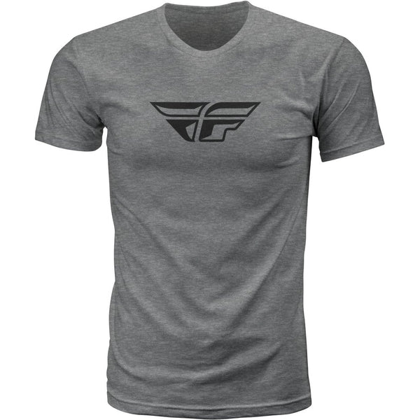 Fly F Wing Tee Dark Grey Heather Sm