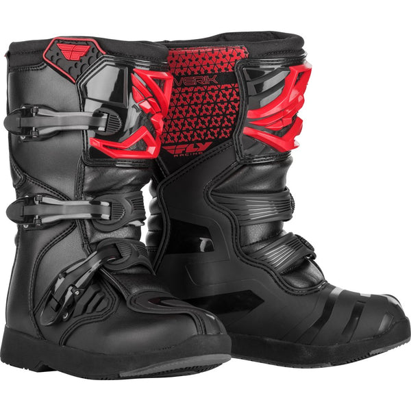 Youth Maverik Boots Red/Black Sz 02