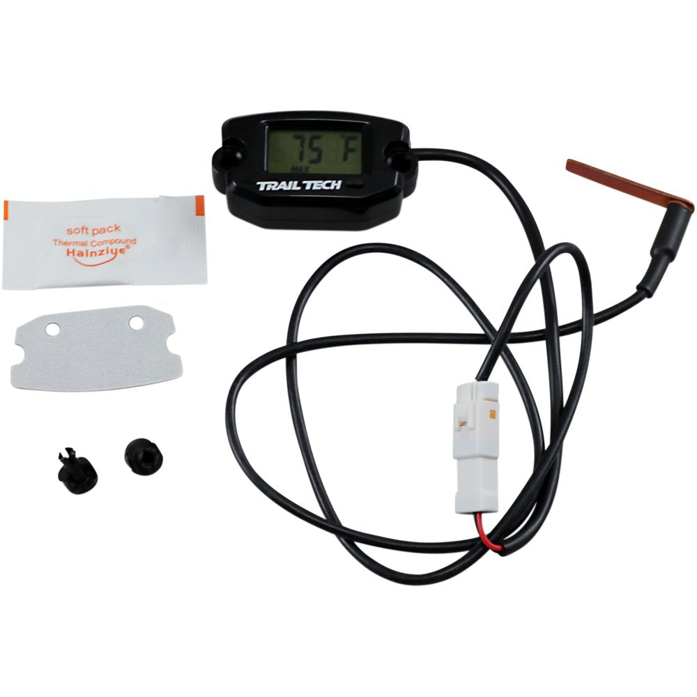 Trail Tech Universal Temperature Meter - Surface Mount - Black - 7 mm 742-EF4