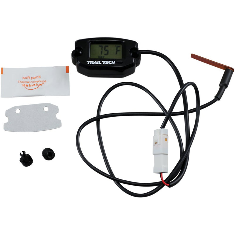Trail Tech Universal Temperature Meter - Surface Mount - Black - 7 mm 742-EF4
