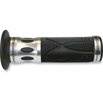 Pro Grip 728 Superbike Grips - Open Ends - Silver PA0728OECRAG