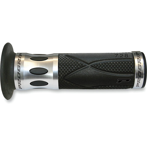 Pro Grip 728 Superbike Grips - Open Ends - Silver PA0728OECRAG