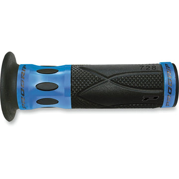 Pro Grip 728 Superbike Grips - Open Ends - Blue PA0728OECRBL