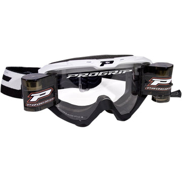 Pro Grip 3450 Goggle - Riot - Roll-Off - White/Black - Clear Lens PZ3450ROBINE