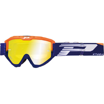 Pro Grip 3450 FL Goggle - Riot - Orange Fluo/Blue - Yellow Mirror Lens PZ3450AFBLFL