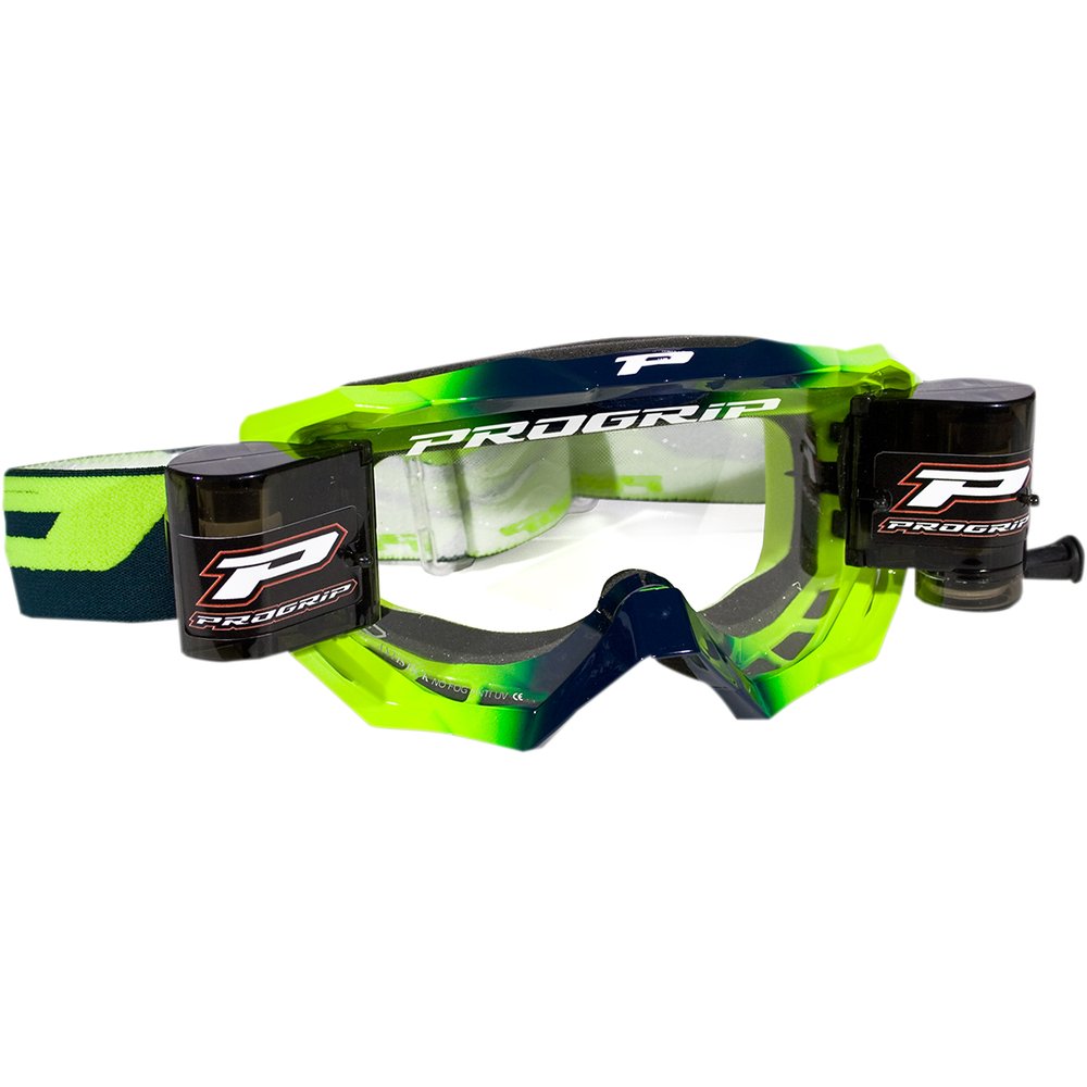 Pro Grip 3200 Roll-Off Goggle - Venom - Blue/Fluorescent Yellow - Clear Lens PZ3200ROBLGF
