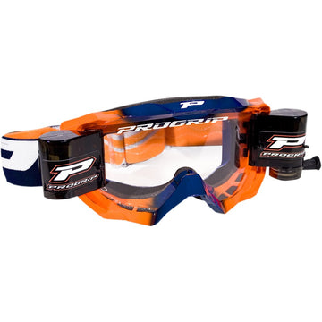 Pro Grip 3200 Roll-Off Goggle - Venom - Blue/Fluorescent Orange - Clear Lens PZ3200ROBLAF