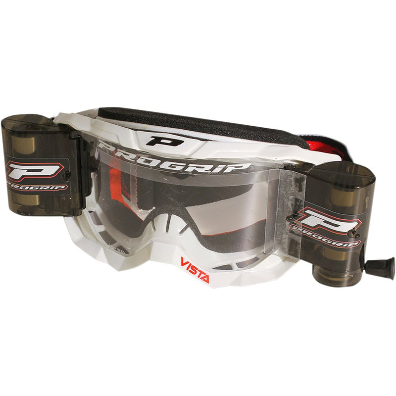 Pro Grip 3303 Goggle - Vista - Roll-Off - White - Clear Lens 3303ROBI