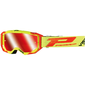 Pro Grip 3303 Vista Goggle - Fluorescent Yellow/Red - Red Mirror PZ3303GRFL