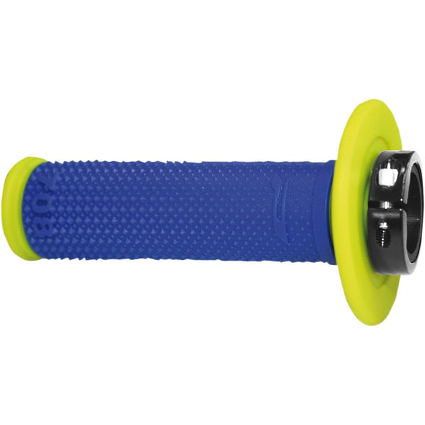 Pro Grip 708 Lock-On Grips - Fluorescent Yellow/Blue PA070800GFBL