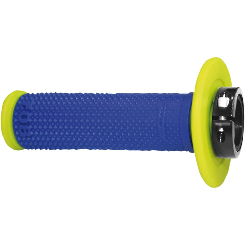 Pro Grip 708 Lock-On Grips - Fluorescent Yellow/Blue PA070800GFBL