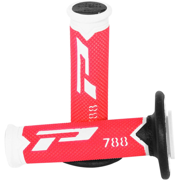 Pro Grip Cross Triple Density 788 Grips - White/Red/Black PA078800WRN