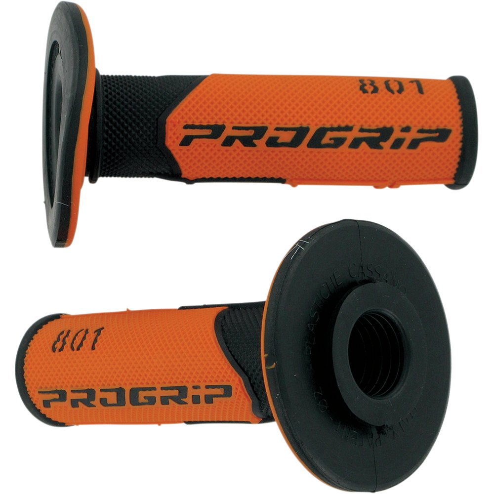 Pro Grip 801 Hybrid Duo-Density Cross Grips - Black/Orange PA080100NEAC