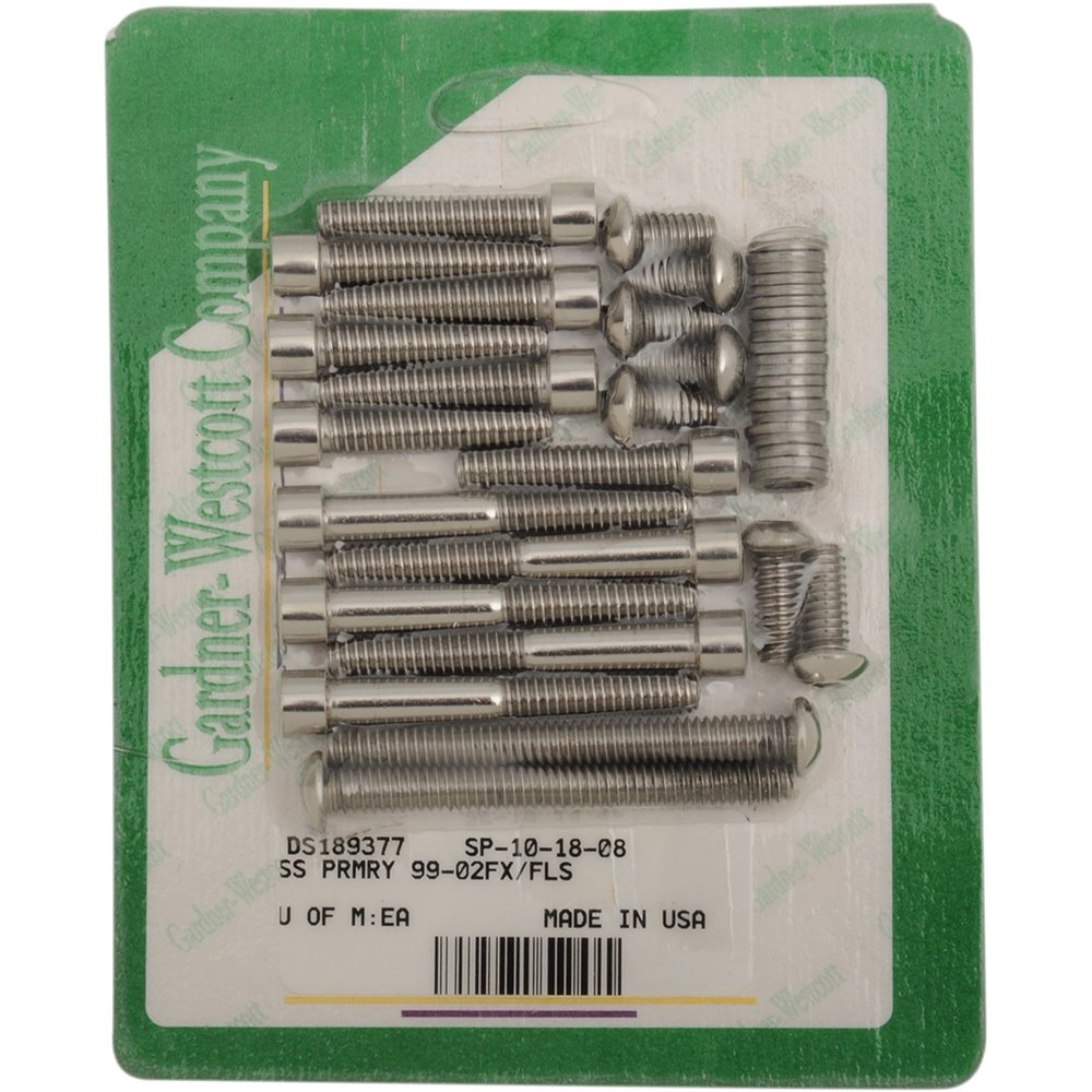 Gardner-Westcott Bolt Kit - Primary Cover Only - Socket-Head SP-10-18-08