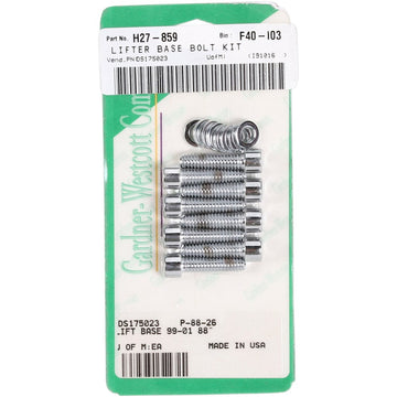 Gardner-Westcott Bolt Kit - Lifter Base - Socket-Head - Twin Cam P-88-26