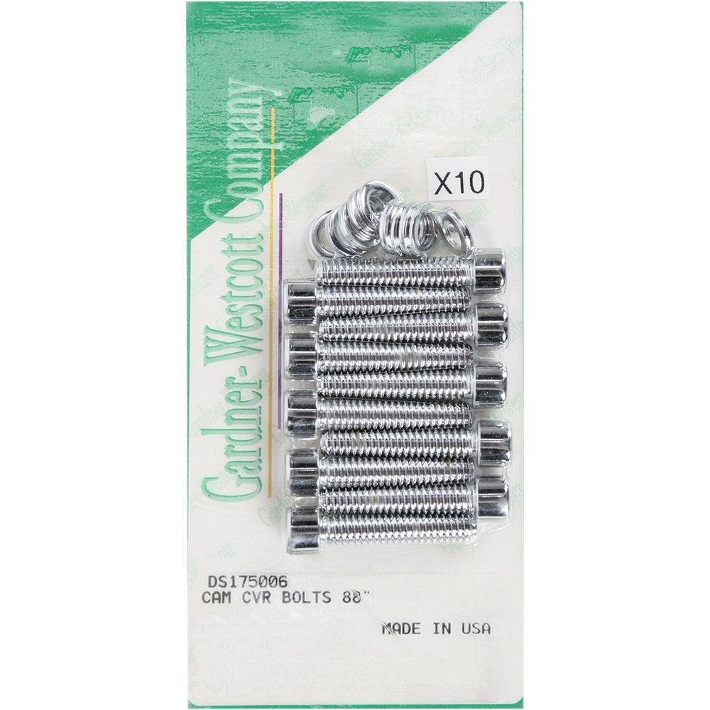 Gardner-Westcott Bolt Kit - Cam Cover - Socket-Head - Chrome - Twin Cam P-10-18-06