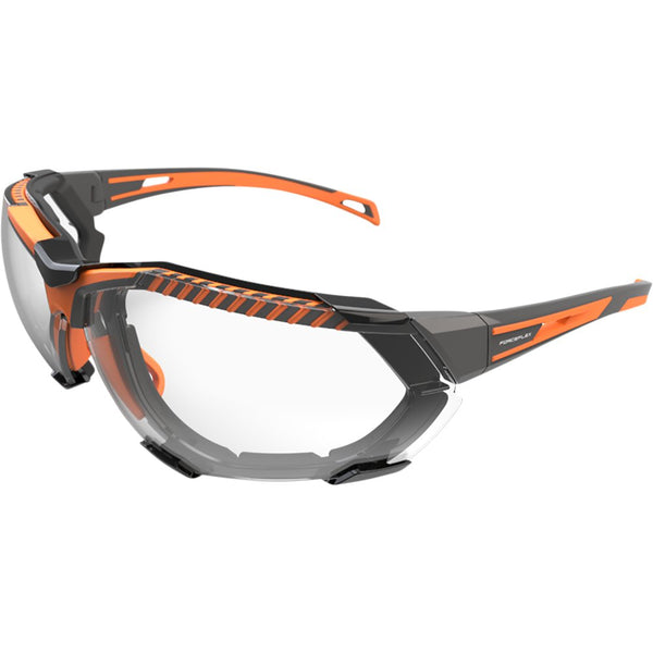Forceflex FF4 Sunglasses - Foam - Gray/Orange - Clear Lens FF4-04054-041
