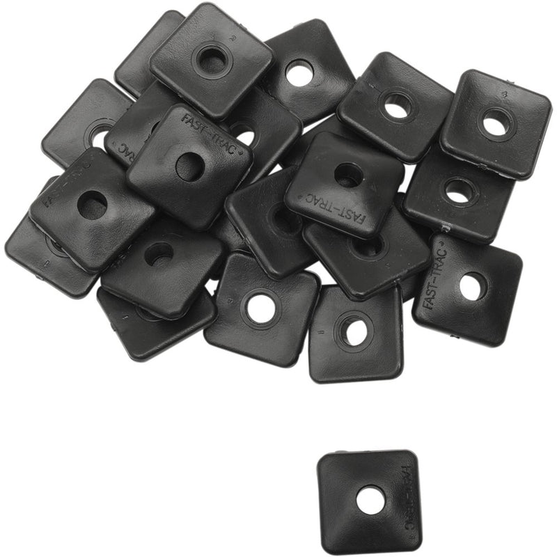 Fast-Trac Backer Plates - Black - Square - 24 Pack 200SX-24