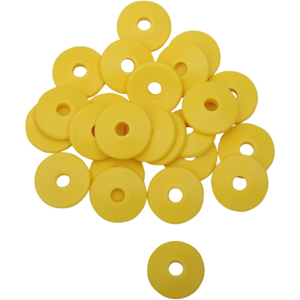 Fast-Trac Backer Plates - Yellow - Round - 96 Pack 215RY-96