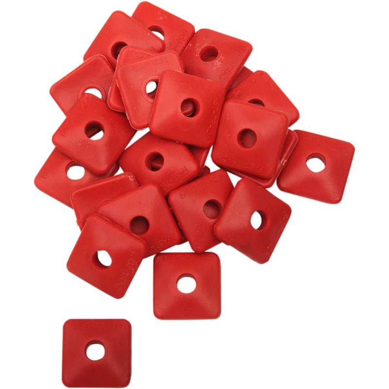Fast-Trac Backer Plates - Red - Square - 24 Pack 205SR-24