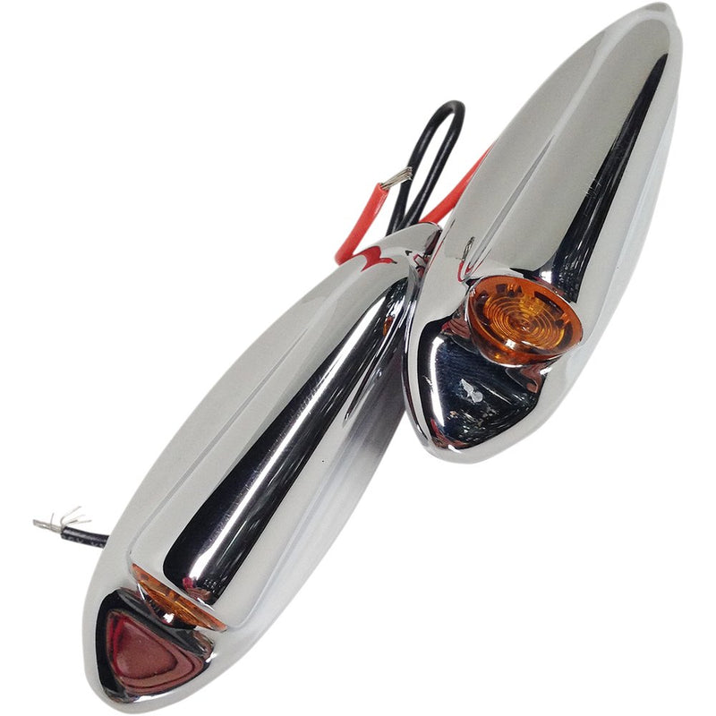 Eddie Trotta Designs Front LED Turn Signals FLTR - Chrome TC-947