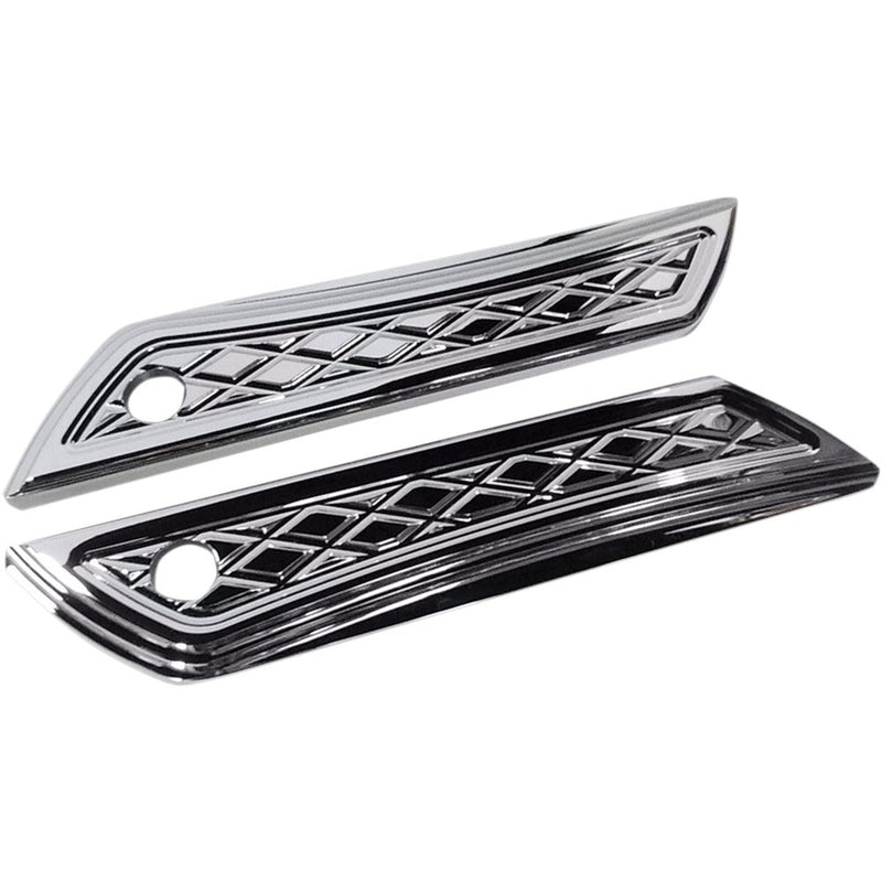 Eddie Trotta Designs Saddlebag Hinge Covers - Chrome TC-983