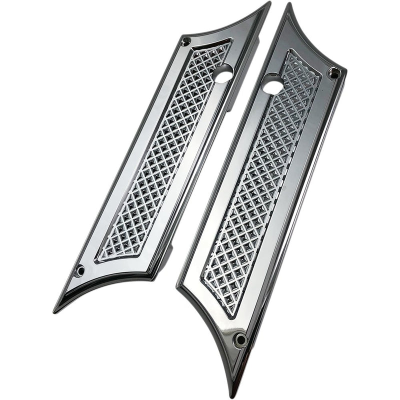 Eddie Trotta Designs Saddlebag Latch Covers - Diamond Cut C - FL '93-'13 TC981