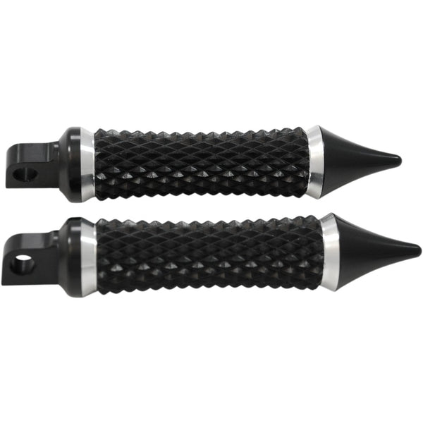 Eddie Trotta Designs Cross Cut Footepegs - Black TC779B