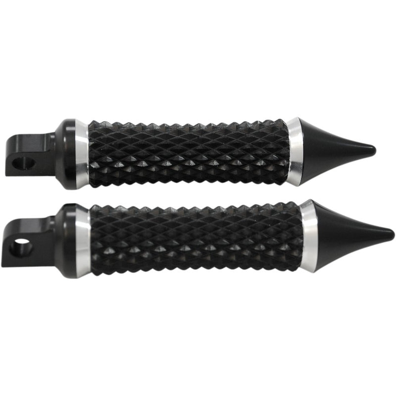 Eddie Trotta Designs Cross Cut Footepegs - Black TC779B