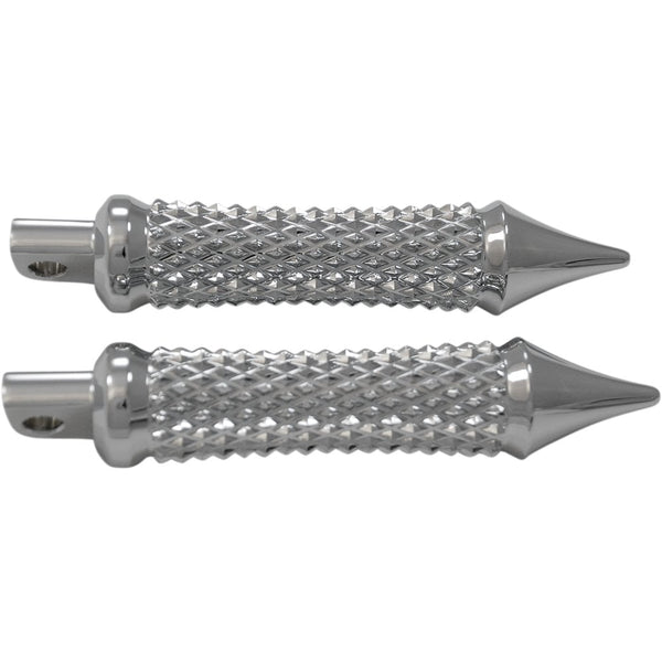 Eddie Trotta Designs Cross Cut Footepegs - Chrome TC779