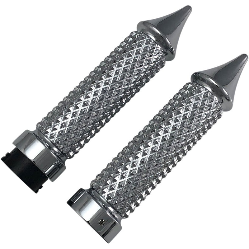 Eddie Trotta Designs Grips - Cross Cut - Chrome TC768