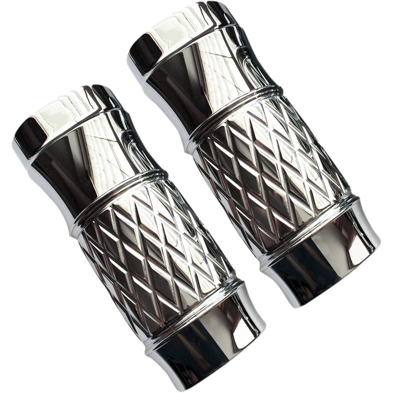 Eddie Trotta Designs Fork Slider Covers - Extended +2" - Chrome - Platinum-Cut TC-965