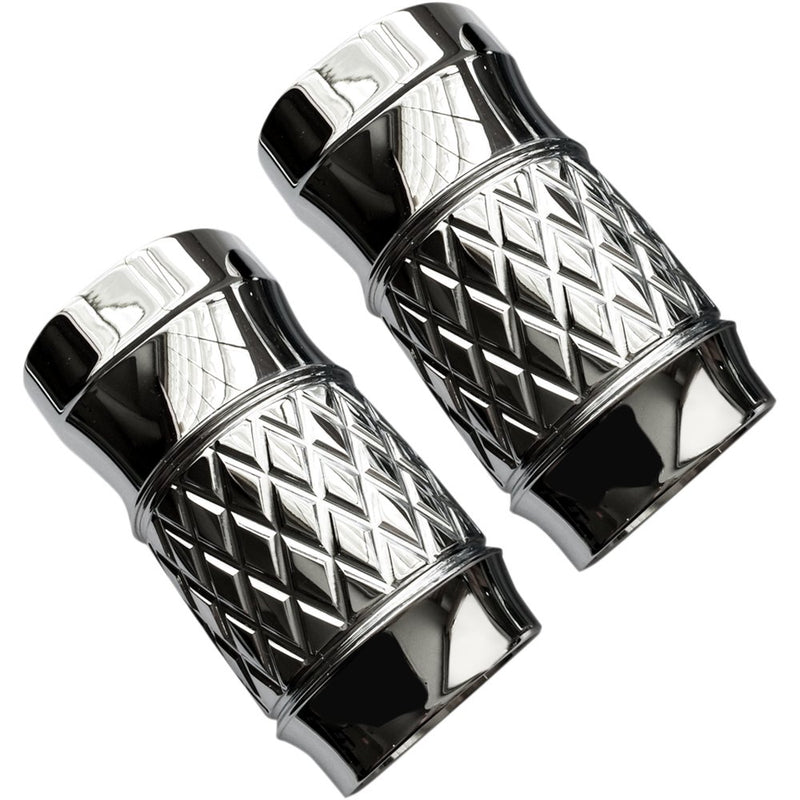 Eddie Trotta Designs Fork Slider Covers - Chrome - Platinum-Cut TC-963