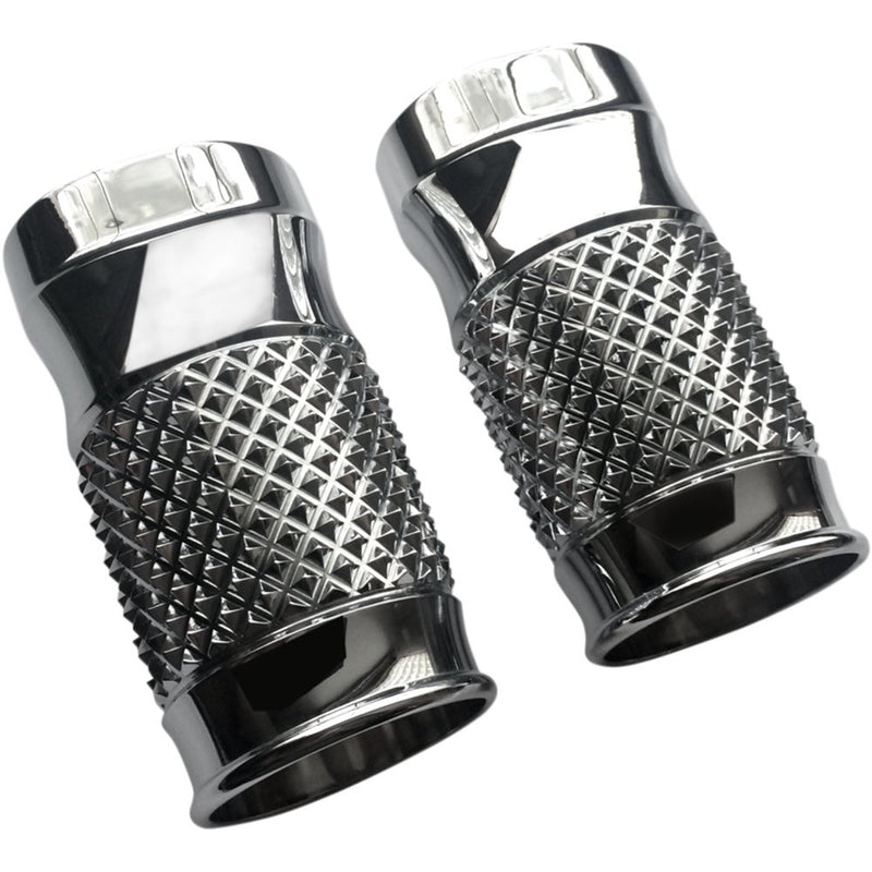 Eddie Trotta Designs Fork Slider Covers - Chrome - Cross-Cut TC-962