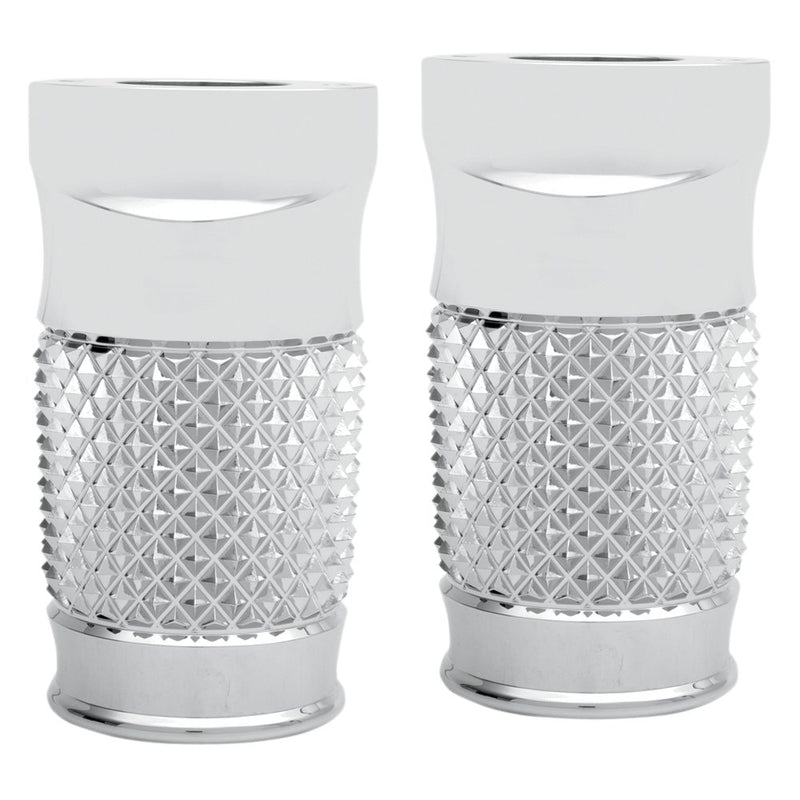 Eddie Trotta Designs Fork Slider Covers - Chrome - Cross-Cut TC-998