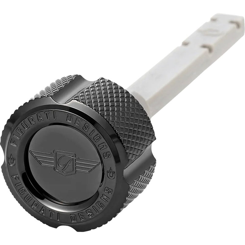 Figurati Designs Transmission Oil Dipstick - Magnetic - Knurled - Black - M8 FD01-MAGTD-KN-BLK