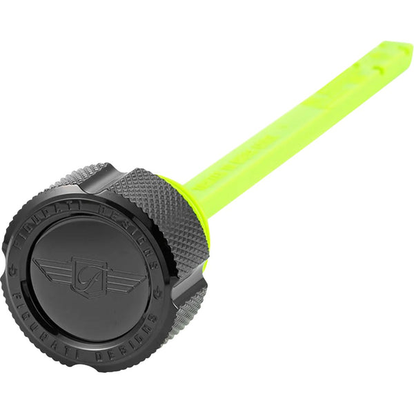 Figurati Designs Magnetic Oil Dipstick - Knurled - Black - Indian FD01-MAGDSPP-KN-BLK