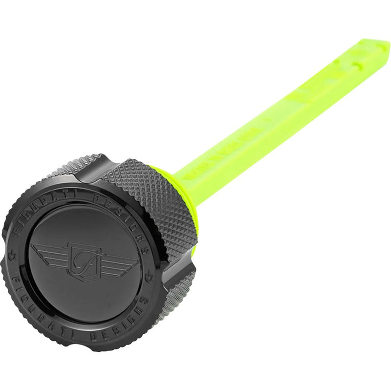 Figurati Designs Magnetic Oil Dipstick - Knurled - Black - Indian FD01-MAGDSPP-KN-BLK