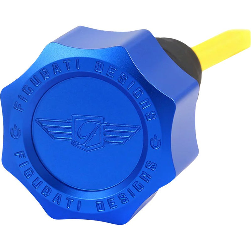 Figurati Designs Performance Magnetic Oil Dipstick - Knurled - Blue - '07-'16 Touring/Trike FDP01-TCSM-B