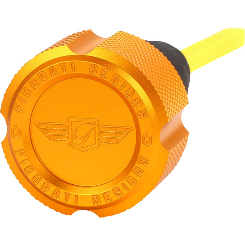Figurati Designs Performance Magnetic Oil Dipstick - Knurled - Gold - '07-'16 Touring/Trike FDP01-TCKN-G