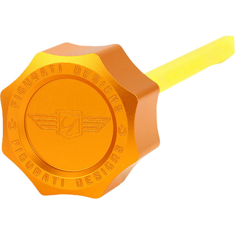 Figurati Designs Performance Magnetic Oil Dipstick - Curved - Gold - M8 Touring/Trike FDP01-M8SM-G