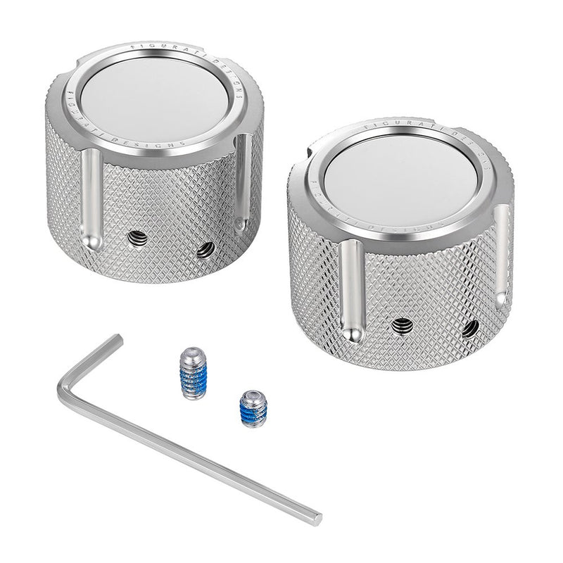 Figurati Designs Axle Nut Cover - Front - Stainless Steel - Smooth - Silver FD60-FAC-SS