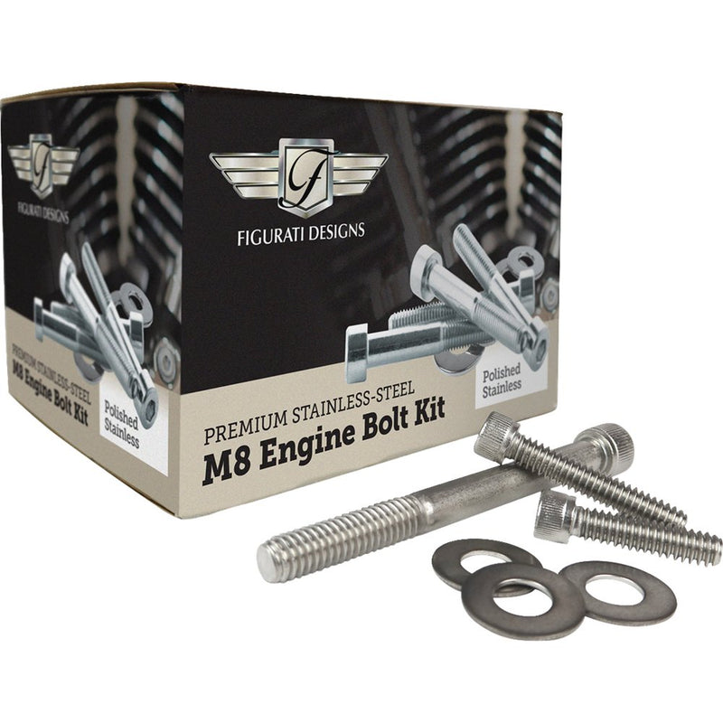 Figurati Designs Engine Bolt Kit - Polished - Stainless Steel - M8 FD100-M8 BOLT-SS