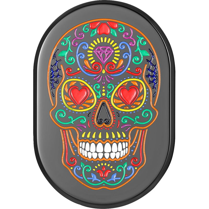 Figurati Designs Antenna Cover - Right Rear Fender - Sugar Skull - Black FD30-AC-BLK-RT