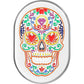 Figurati Designs Antenna Cover - Left Rear Fender - Sugar Skull - Chrome FD30-AC-SS-LT