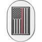 Figurati Designs Antenna Cover - Left Rear Fender - Red Line American Flag - Chrome FD75-AC-SS-LT