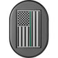 Figurati Designs Antenna Cover - Right Rear Fender - Green Line American Flag - Black FD72-AC-BLK-RT