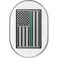 Figurati Designs Antenna Cover - Right Rear Fender - Green Line American Flag - Chrome FD72-AC-SS-RT