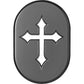 Figurati Designs Antenna Cover - Left Rear Fender - Cross - Black FD41-AC-BLK-LT